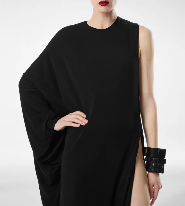 CREPE JERSEY EVENING DRESS BLACK online